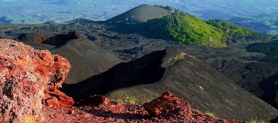 Volcanic landscapes on a Taormina Cruises