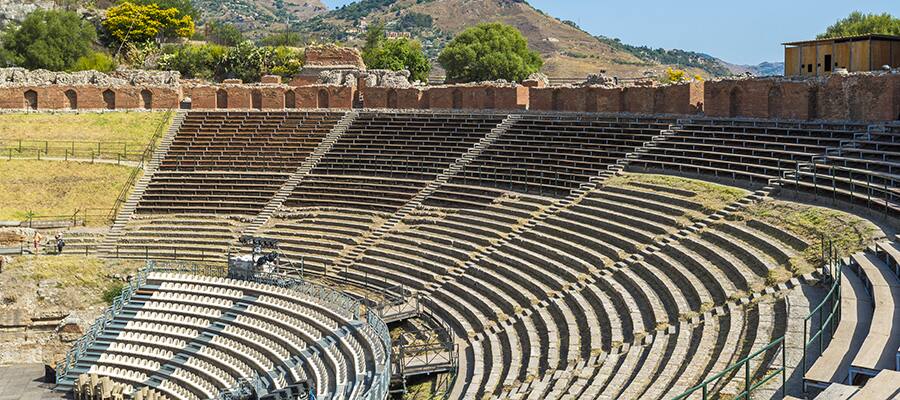 Teatro Greco on a cruise to Taormina