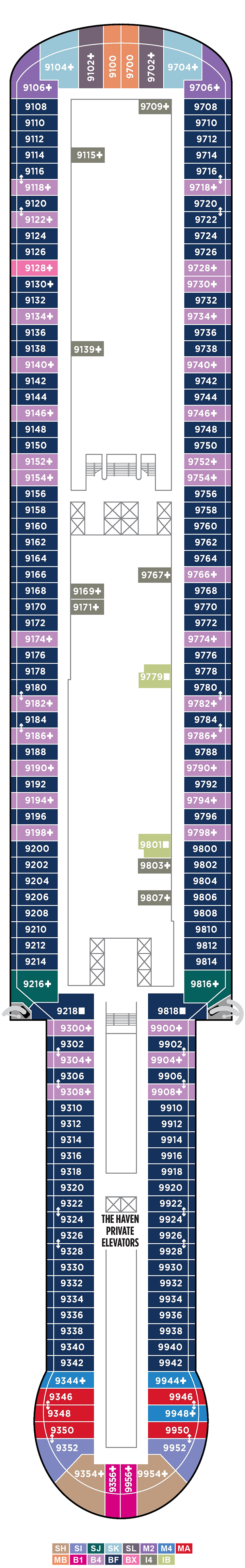 Deck 9 Deck Plan