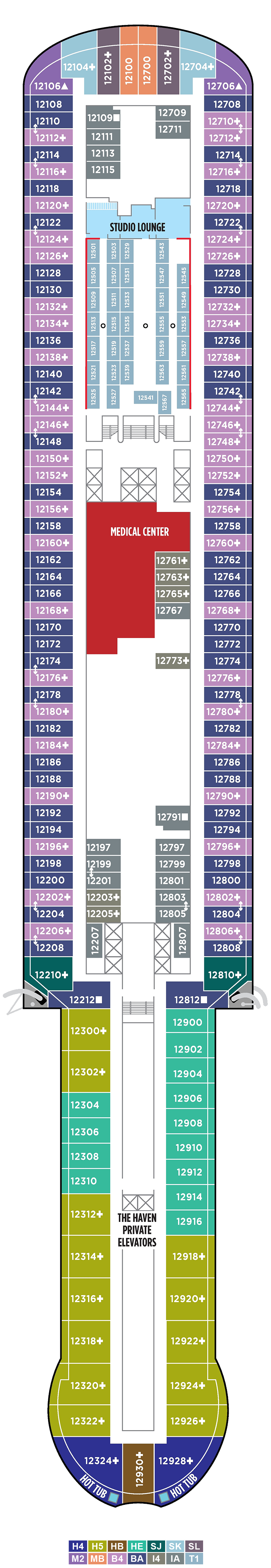 Deck 12 Deck Plan