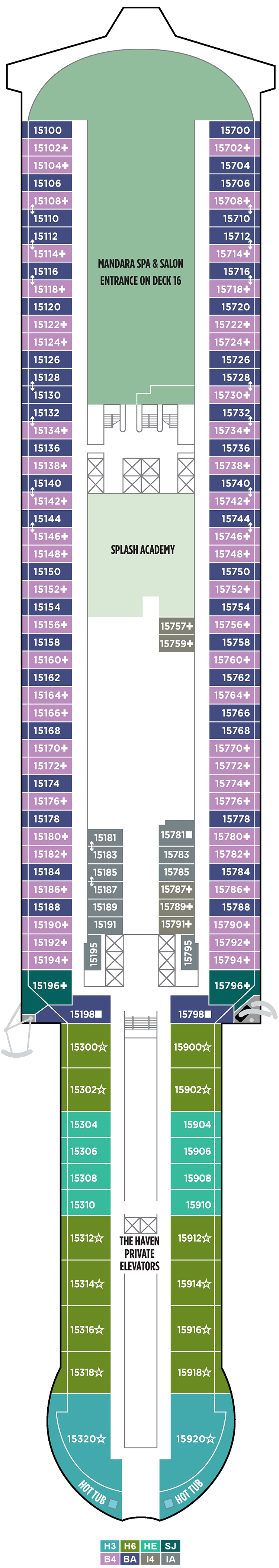 Deck 15 Deck Plan