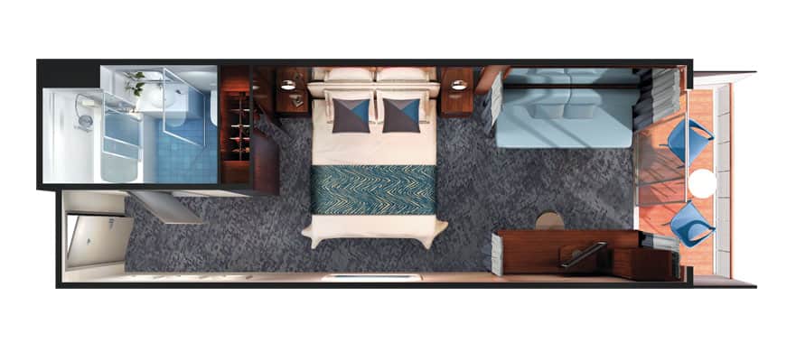 Club Balcony Suite floor plan
