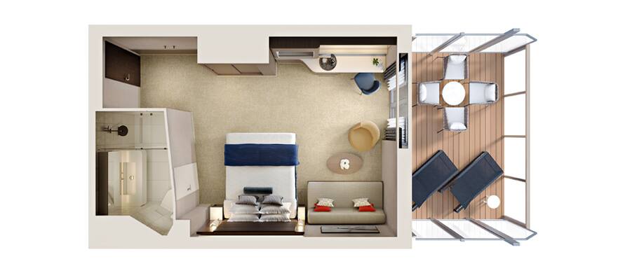 Family Club Balcony Suite floor plan