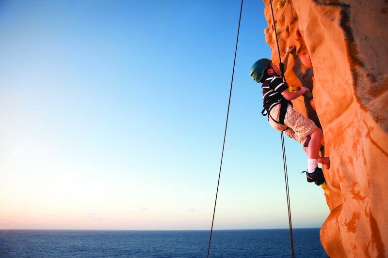Rock Climbing Wall on Norwegian Cruise Line Ships